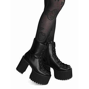 FOXBLOOD Fiona corset lace platform boots size 8